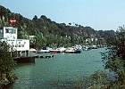 Im Sportboothafen Marbach, Donau-km 2050 : Hafen, Restaurant